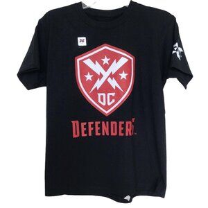 Washington DC Defenders XFL Team Short Sleeve Shirt Boys Size‎ Large L Black Red